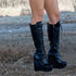 FRAUEN KNIEHOHE PLATEAU-KEILSTIEFEL
